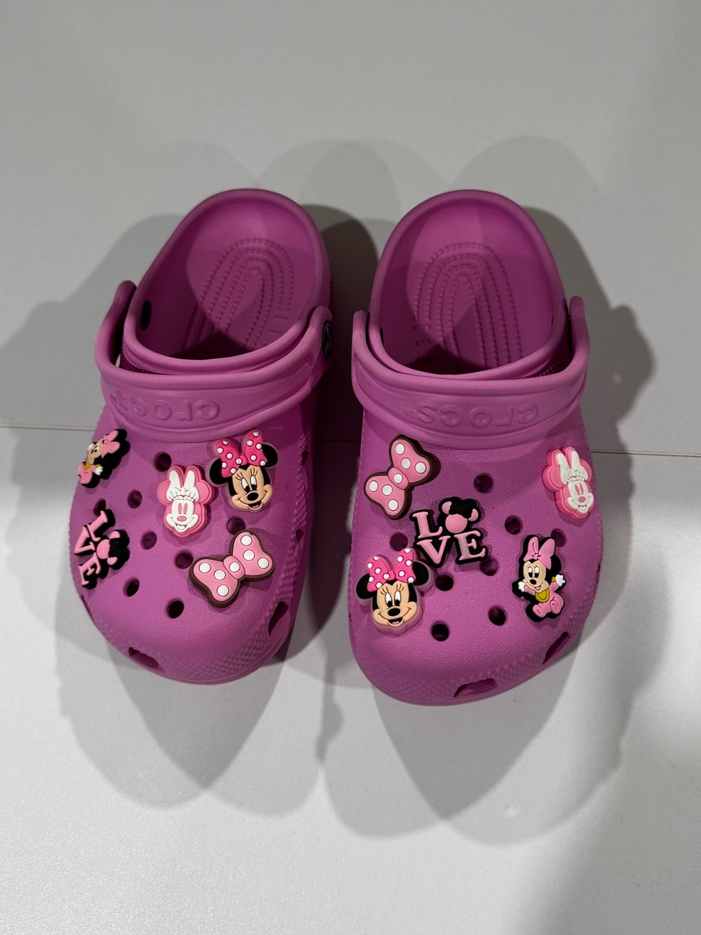 CROCS Kids Pink Clogs with Charms